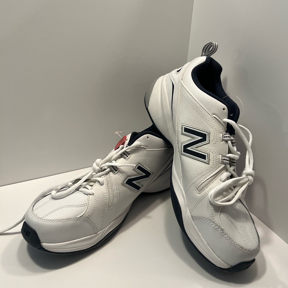 NWT New Balance Men's 608 White and Black Sneakers | sz 12 2E
